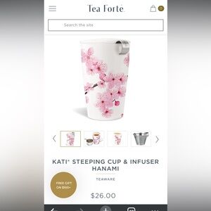 Forte Hanami Pink Blossom Infuser Cup